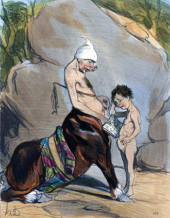 L'éducation d'Achille par Daumier