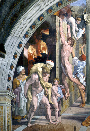 L'incendie du Borgo (détail)